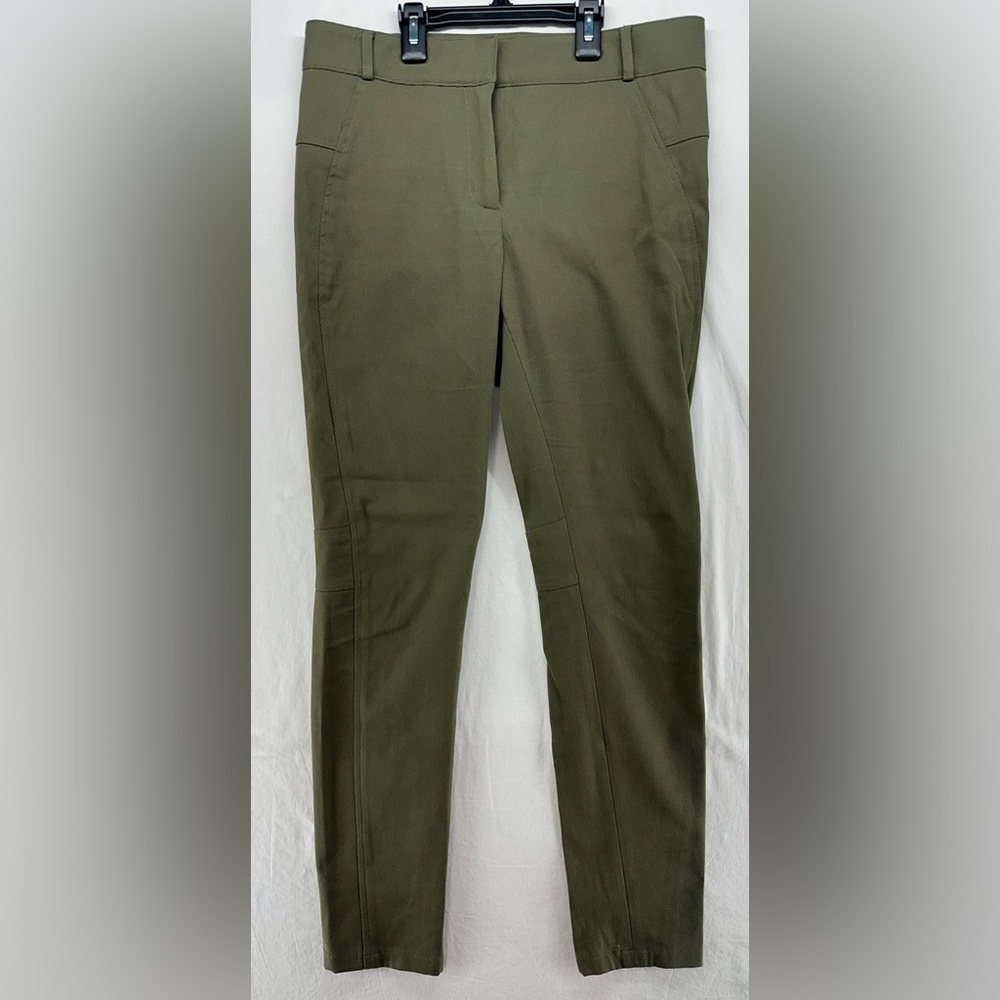 Veronica Beard Womens Trousers Pants Textured Olive Green Size 4